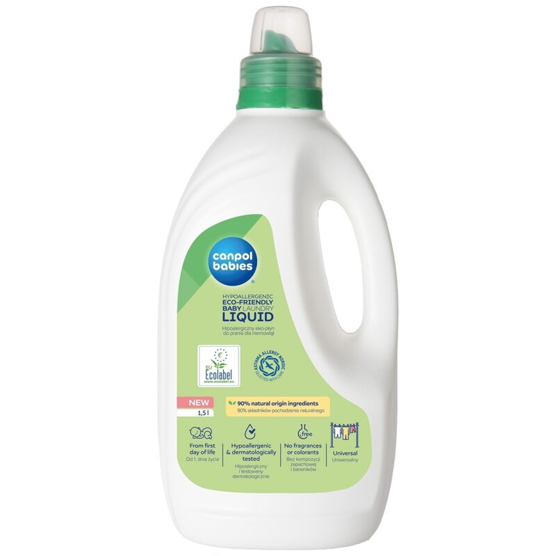 Płyn do prania CANPOL BABIES Eko 1500 ml do białych i kolorowych tkanin hipoalergiczny dla niemowląt