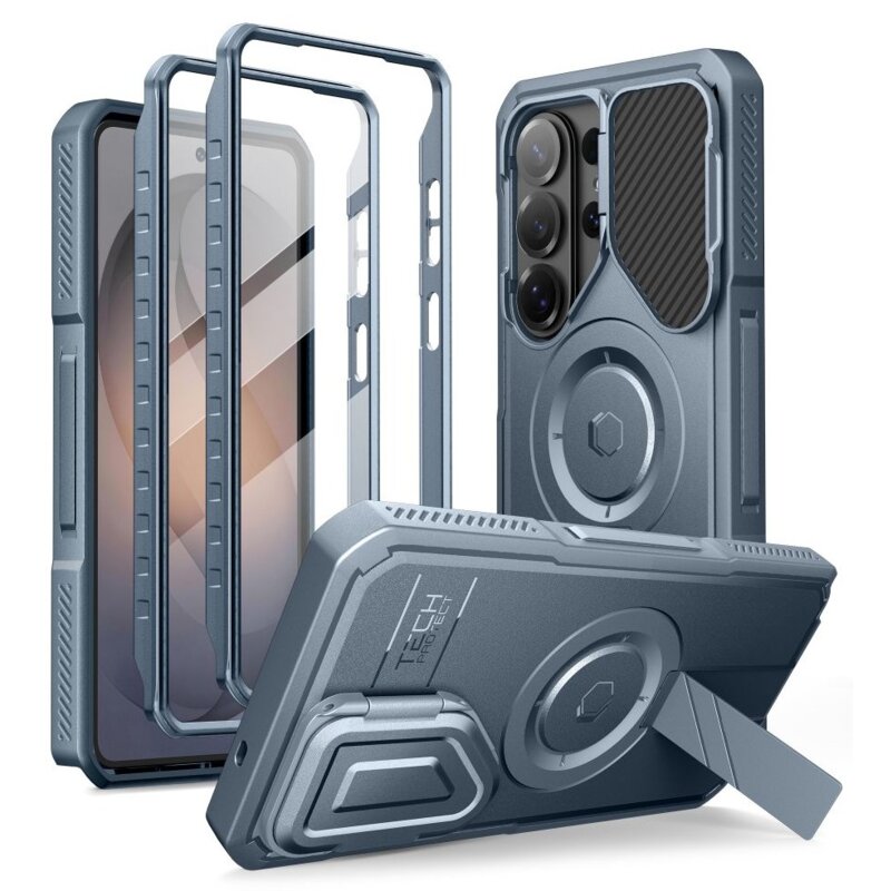 Etui TECH-PROTECT Kevlar MagSafe 2-Set do Samsung Galaxy S26 Ultra Niebieski