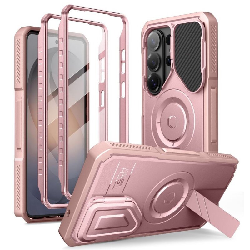 Etui TECH-PROTECT Kevlar MagSafe 2-Set do Samsung Galaxy S26 Ultra Różowy