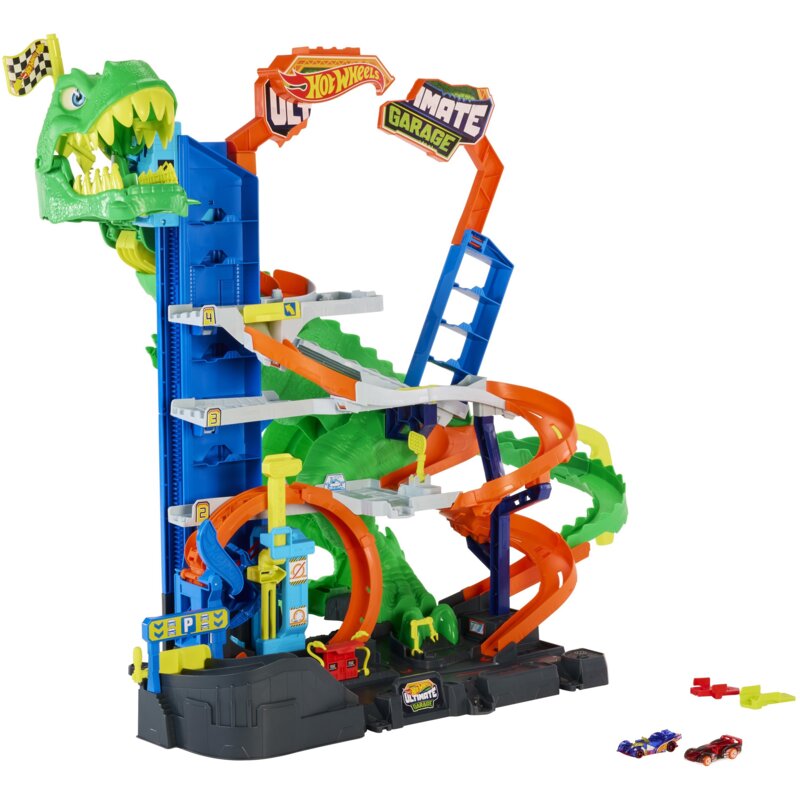 Tor Hot Wheels City Mega Garaż Giga T-Rex JHL98