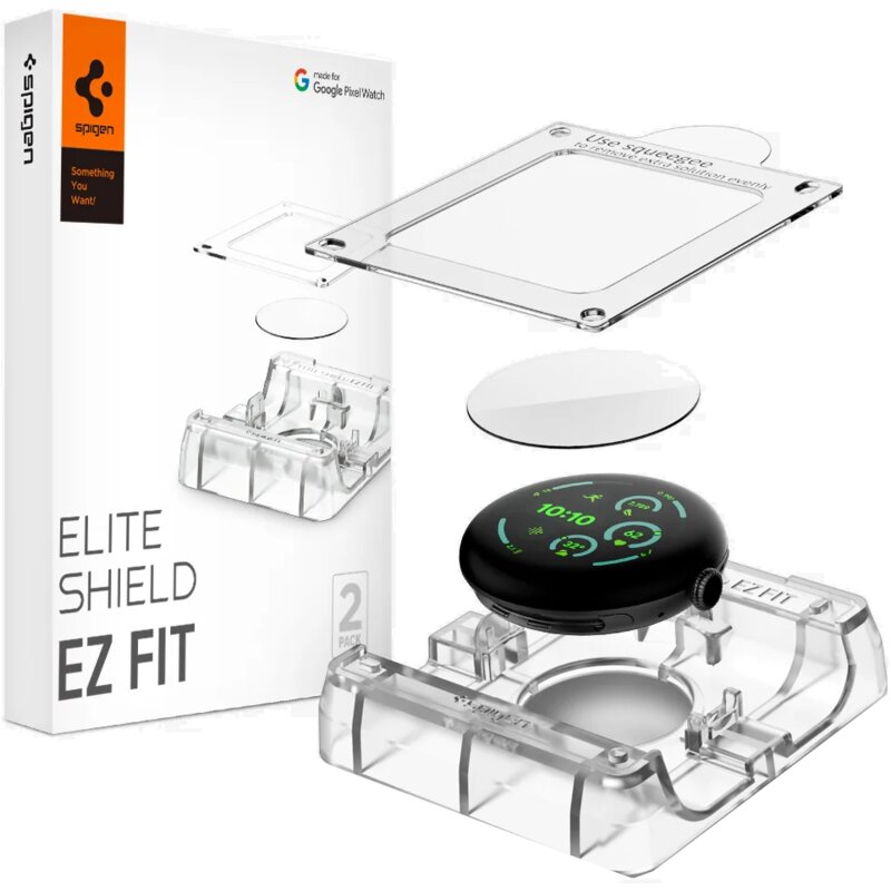 Folia ochronna SPIGEN Elite Shield EZ Fit do Google Pixel Watch 3/4 41 mm Przezroczysty (2 szt.)
