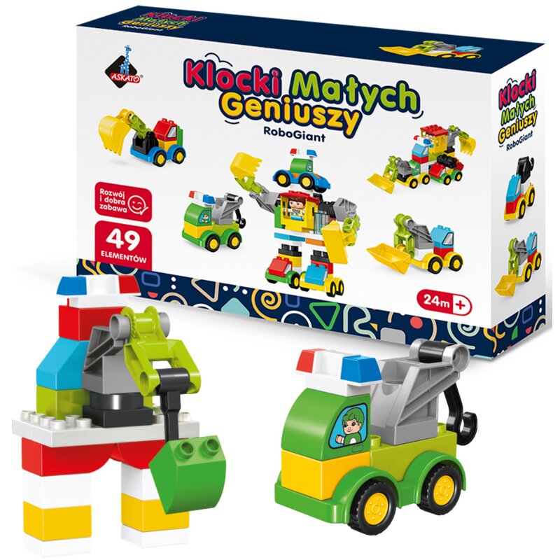 Klocki plastikowe ASKATO Klocki małych geniuszy RoboGiant 910732