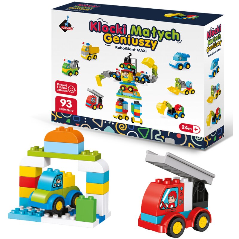 Klocki plastikowe ASKATO Klocki małych geniuszy RoboGiant 910749