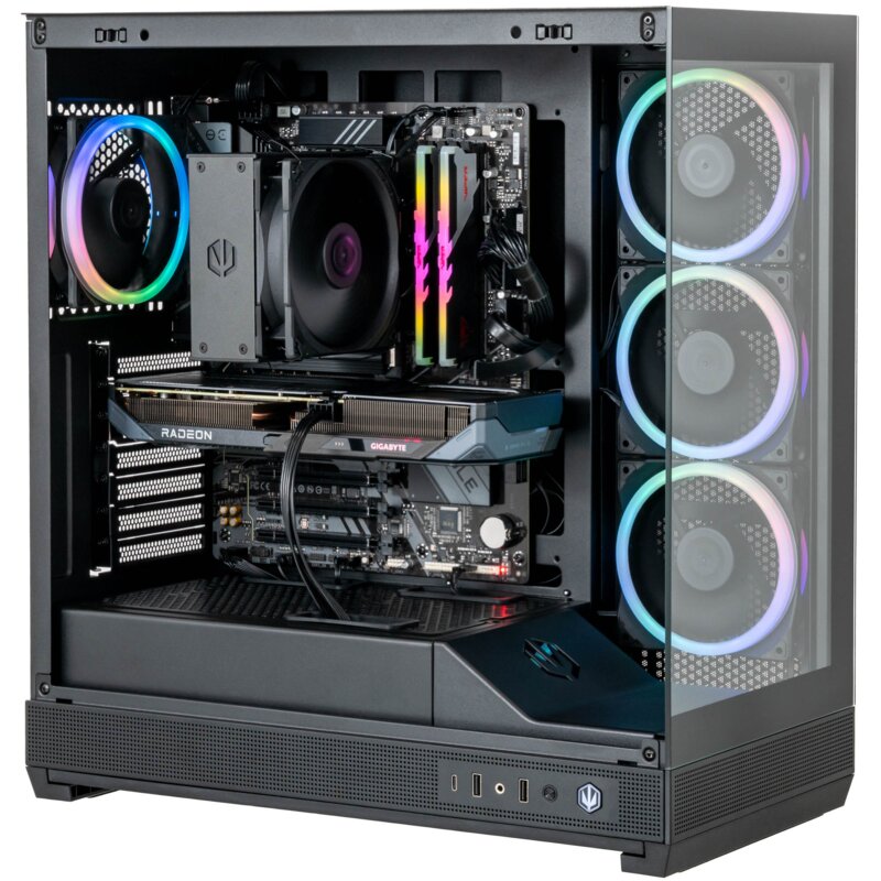 Komputer MAD DOG ENDORFY-CORONA-A02WR16WH R5-7500F 16GB RAM 1TB SSD Radeon RX9060XT Wi-Fi Windows 11 Home