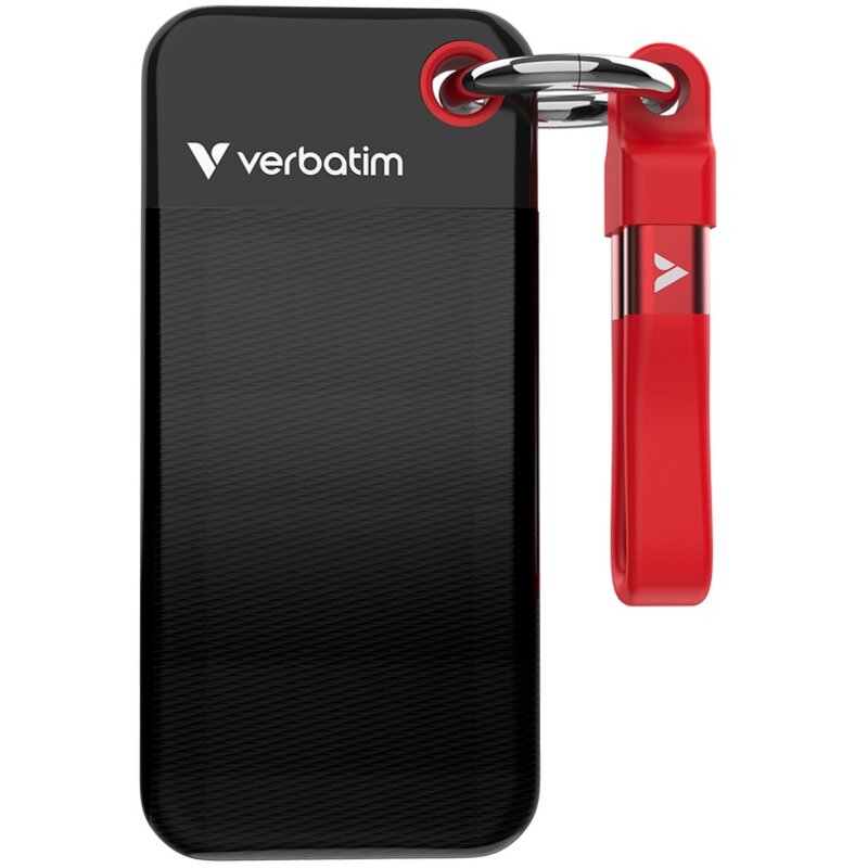 Dysk VERBATIM Pocket 512GB SSD Czarno-czerwony