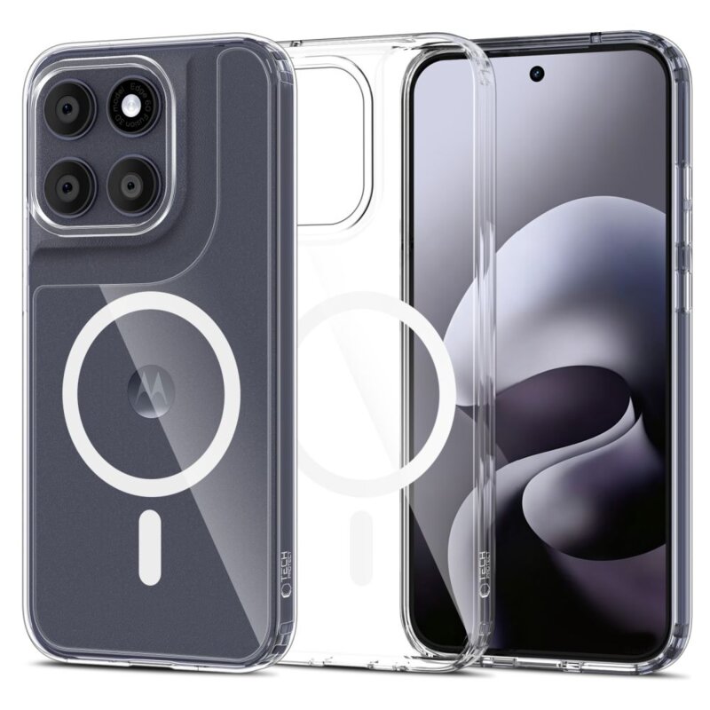 Etui TECH-PROTECT FlexAir Hybrid MagSafe do Motorola Moto G67/G77/G87 Przezroczysty