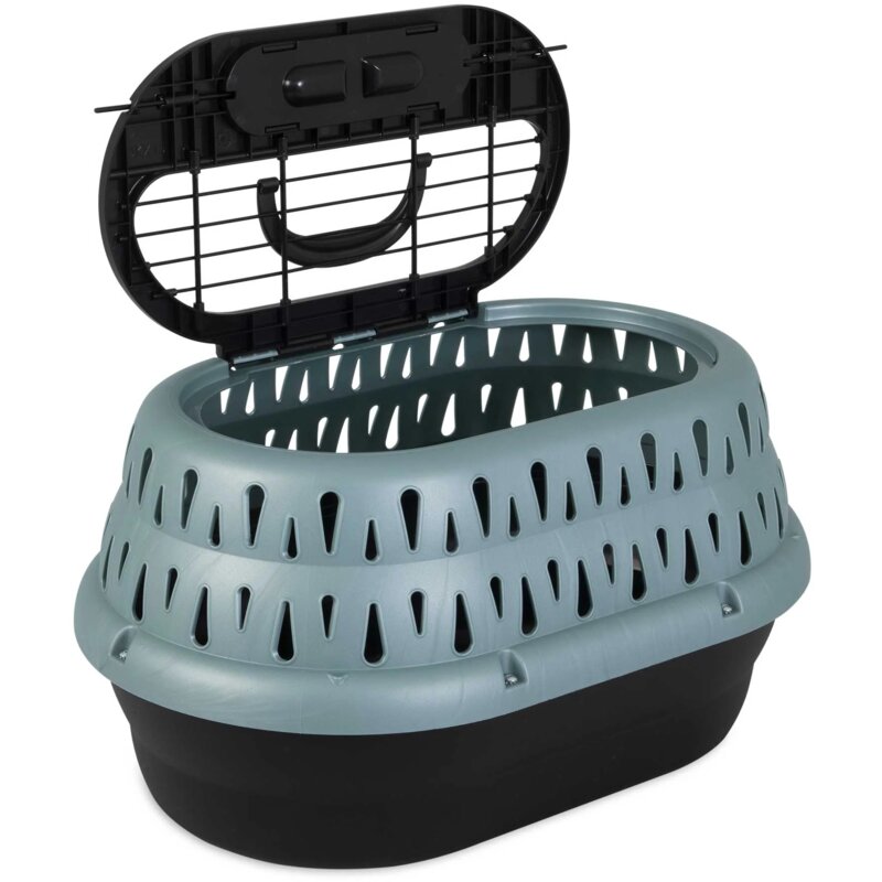 Transporter PETMATE PETM41454 Top Load Cat Kennel Pearl Zielono-czarny