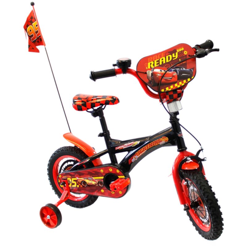 Rower dziecięcy SIROX Disney Cars 12 cali Czarny Wzrost: 80-95 cm Wiek: 2-3 lat