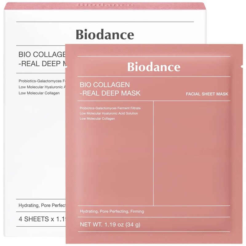 Maska do twarzy BIODANCE Bio-Collagen Real Deep Mask (4 sztuki)