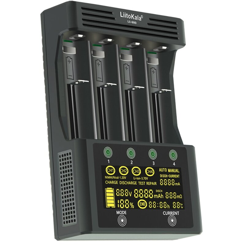Ładowarka LIITOKALA LII-600 do akumulatorów AA, AAA, SC oraz Li-Ion i Ni-MH/Ni-Cd