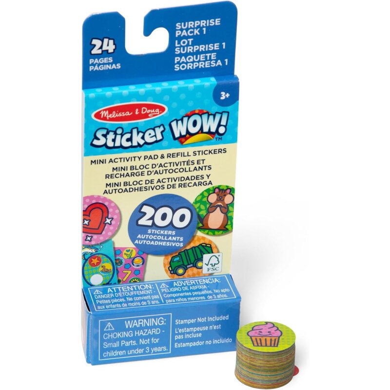 Książka z naklejkami MELISSA&DOUG Sticker Wow Niespodzianka (twarda okładka)