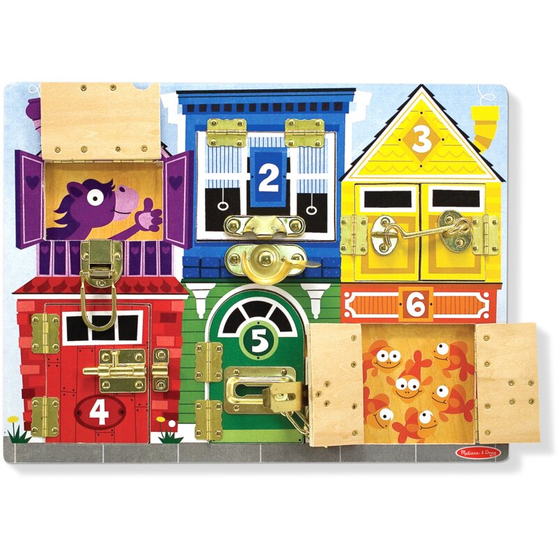 Drewniana tablica manipulacyjna MELISSA&DOUG Zestaw zamków