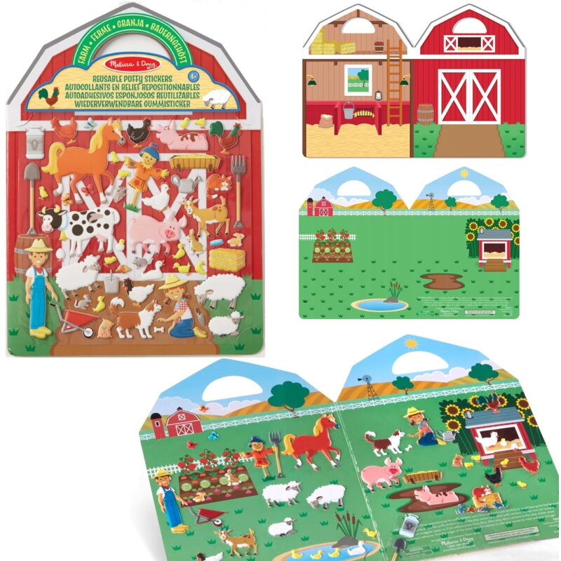 Książka z naklejkami MELISSA&DOUG Farma (twarda okładka)