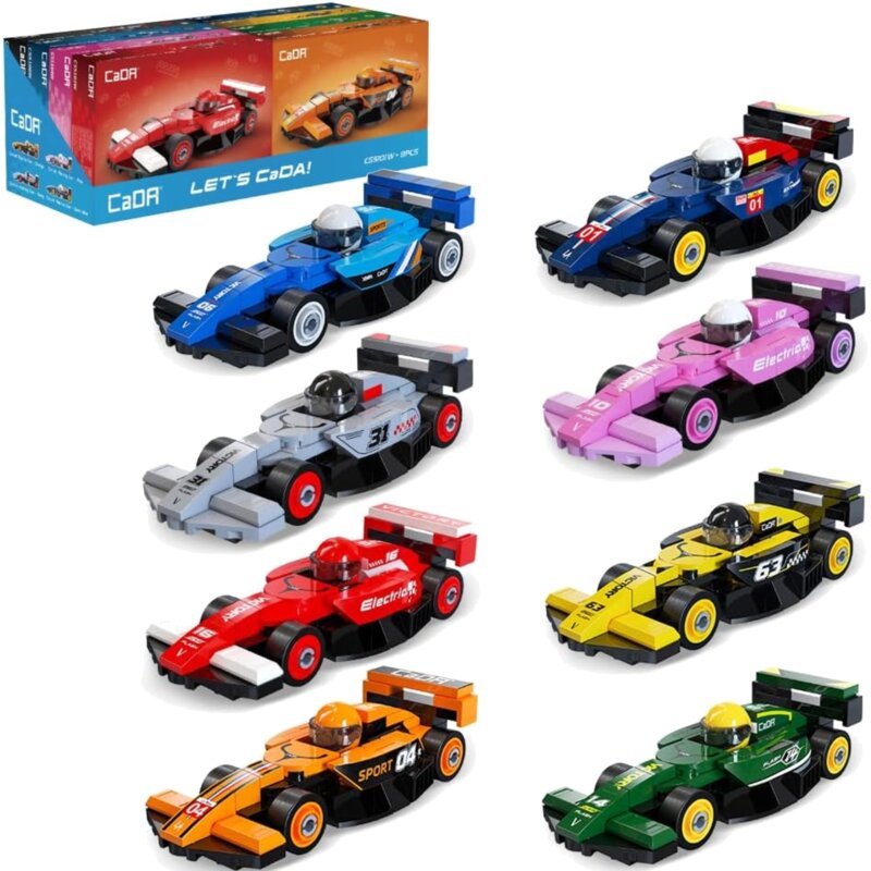 Klocki plastikowe CADA 8 wyścigówek Circuit Racing Car C55101W
