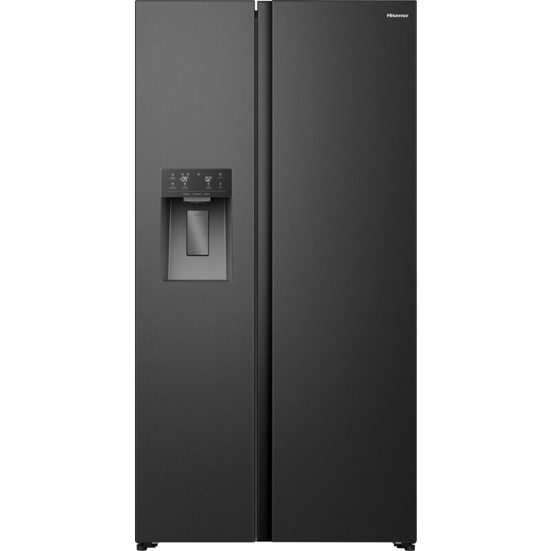Lodówka HISENSE Seria 5 RS5P528STFE No frost Side by side Kostkarka 178.6cm Czarna