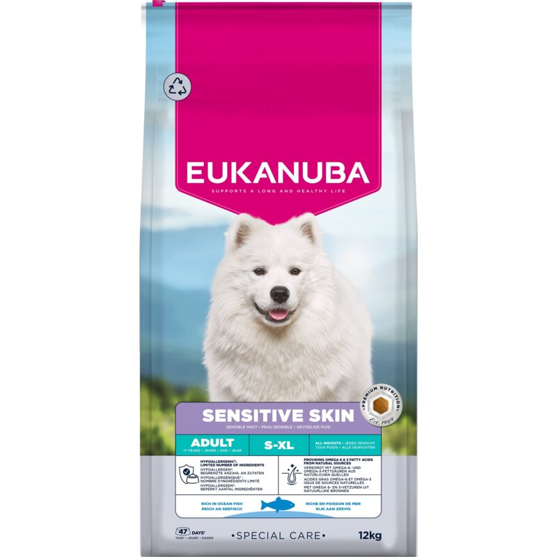 Karma dla psa EUKANUBA Special Care Sensitive Skin Ryby Oceaniczne 12 kg