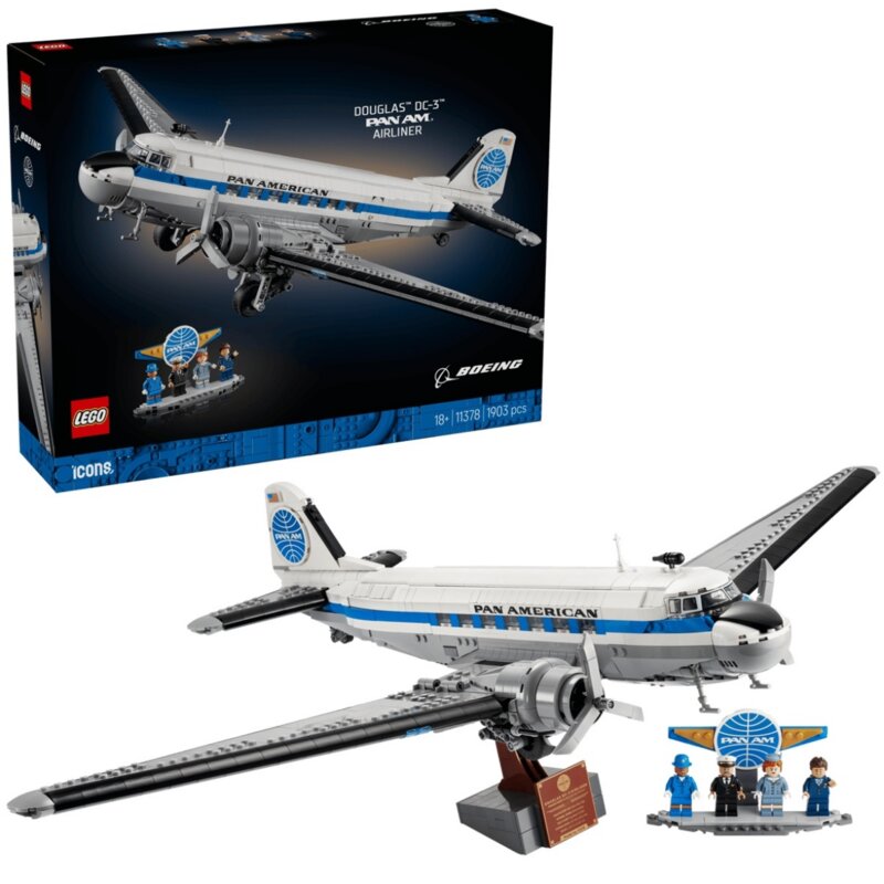 LEGO 11378 Icons Samolot pasażerski Douglas DC-3 PAN AM