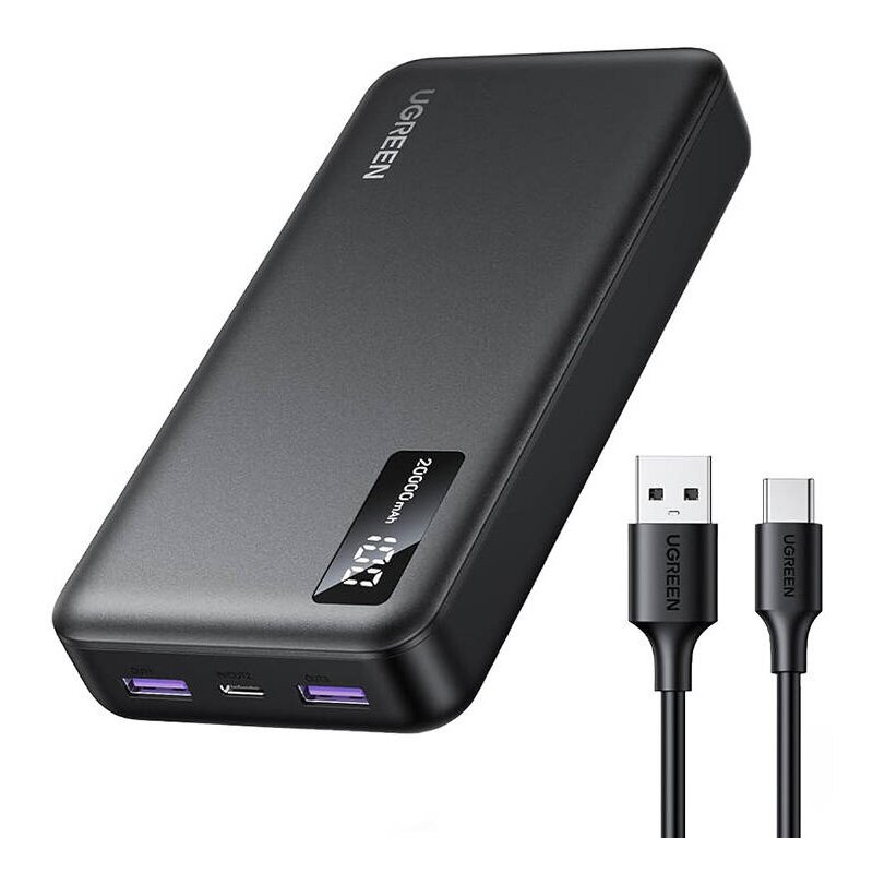 Powerbank UGREEN PB312 20000 mAh 20W Czarny + certyfikat CCC