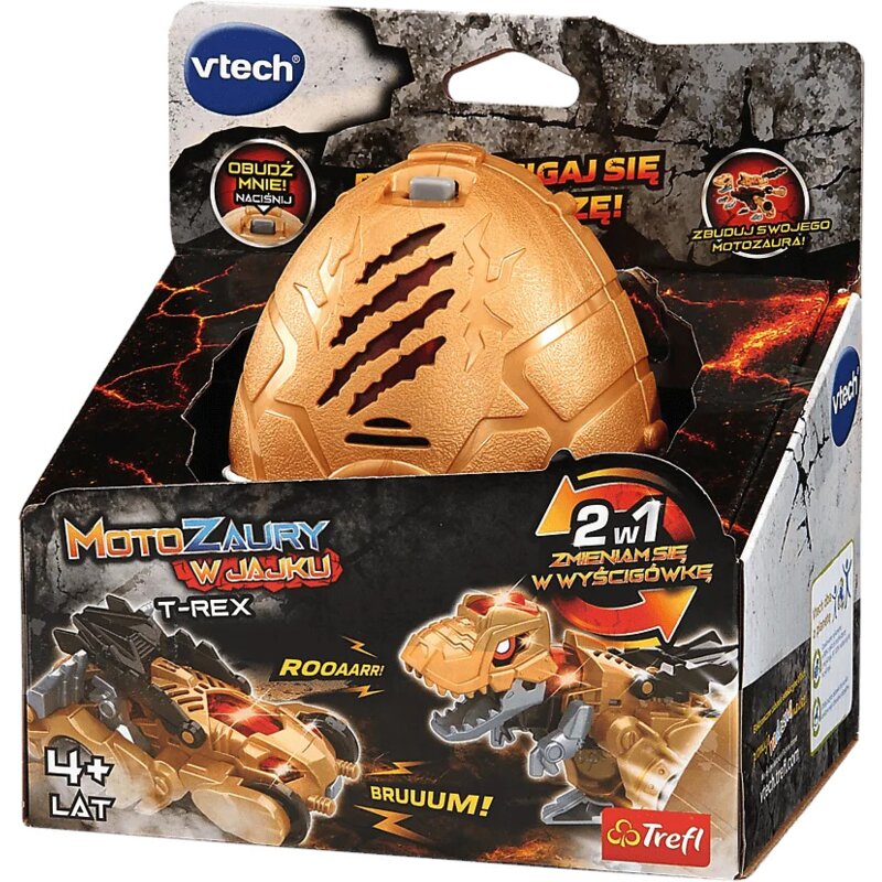 Zabawka interaktywna VTECH Motozaury T-Rex w jajku