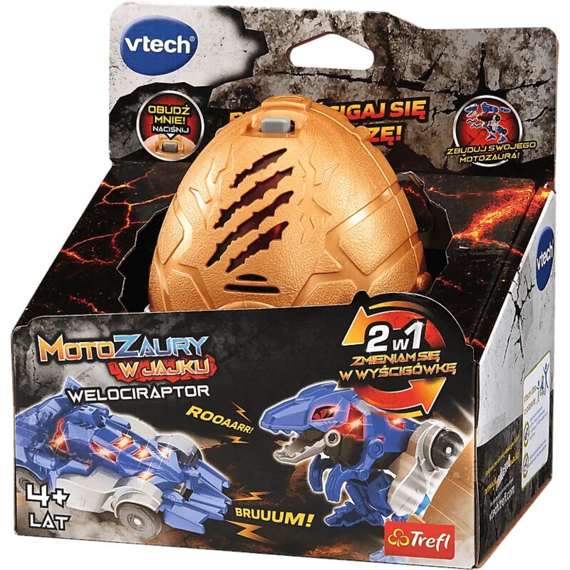 Фото - Розвивальна іграшка Vtech Zabawka interaktywna Motozaury Welociraptor w jajku
