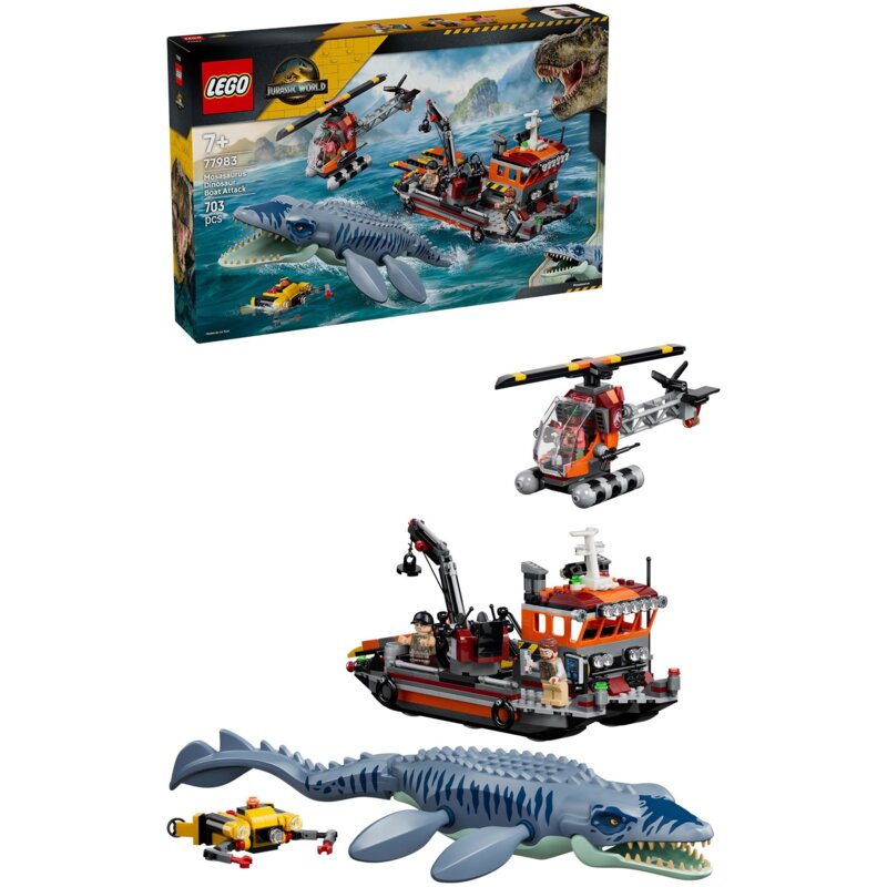 LEGO 77983 Jurassic World Atak mozazaura na łódź