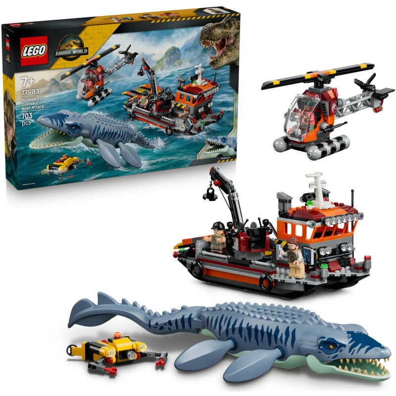 LEGO 77983 Jurassic World Atak mozazaura na łódź