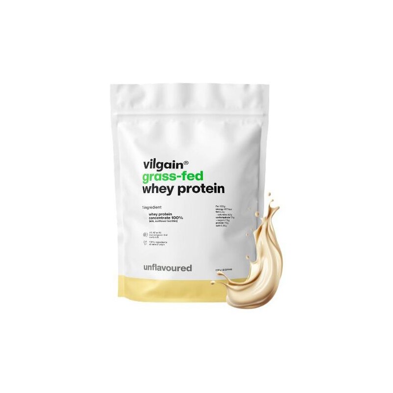 Odżywka białkowa VILGAIN Grass‑Fed Whey Protein (1000 g) Bez cukru