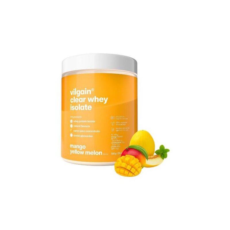 Odżywka białkowa VILGAIN Clear Whey Isolate Lemoniada melon z mango (500 g) Bez cukru