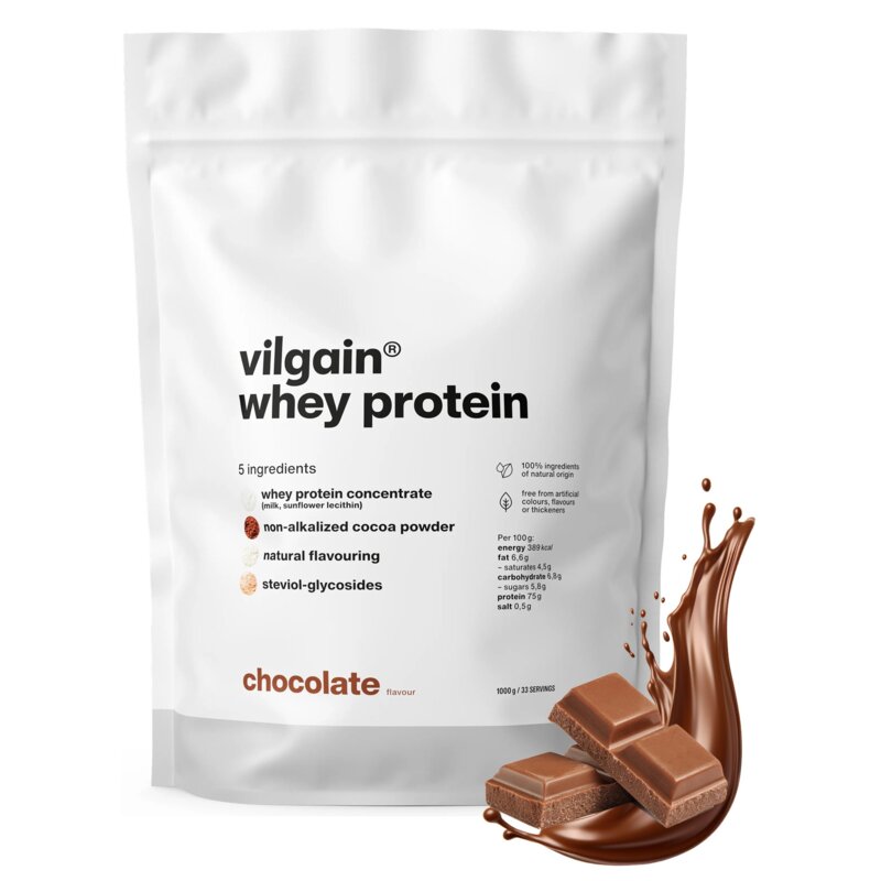 Odżywka białkowa VILGAIN Whey Protein Czekoladowy (1000 g) Bez cukru