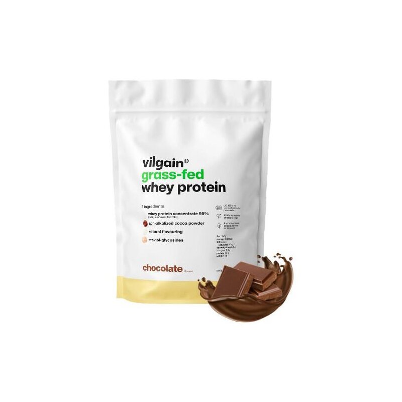 Odżywka białkowa VILGAIN Grass‑Fed Whey Protein Czekoladowy (1000 g) Bez cukru
