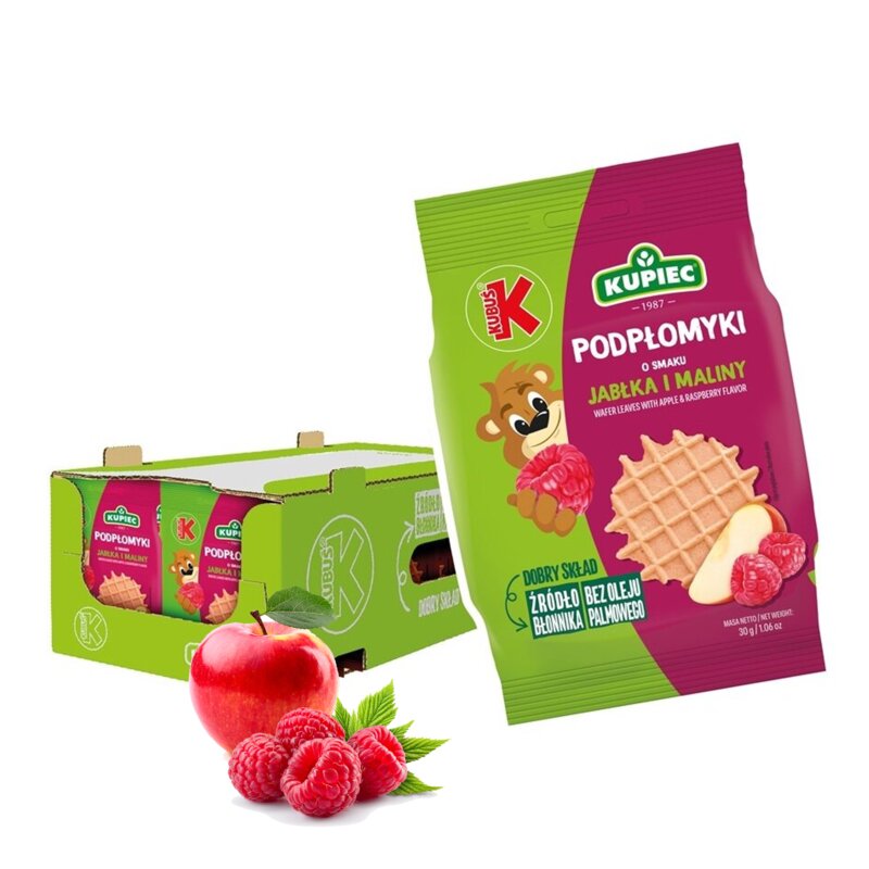 Podpłomyki KUPIEC & KUBUŚ Jabłkowo-malinowy (14 x 30 g)