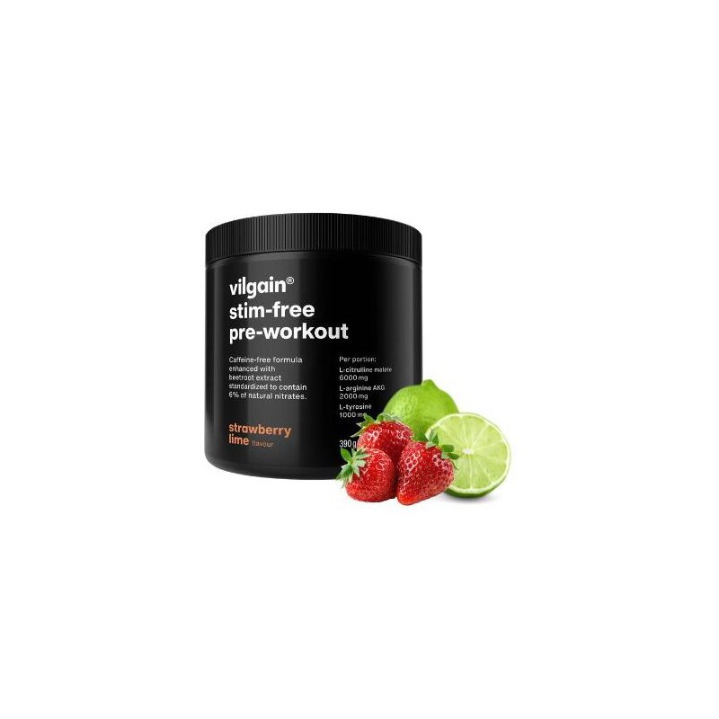 Przedtreningówka VILGAIN Pre-Workout 3.0 Stim free Truskawkowo-limonkowy (390 g)
