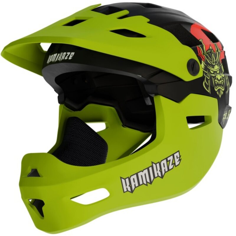 Kask KAMIKAZE Ronin Zielony Full Face (rozmiar S)