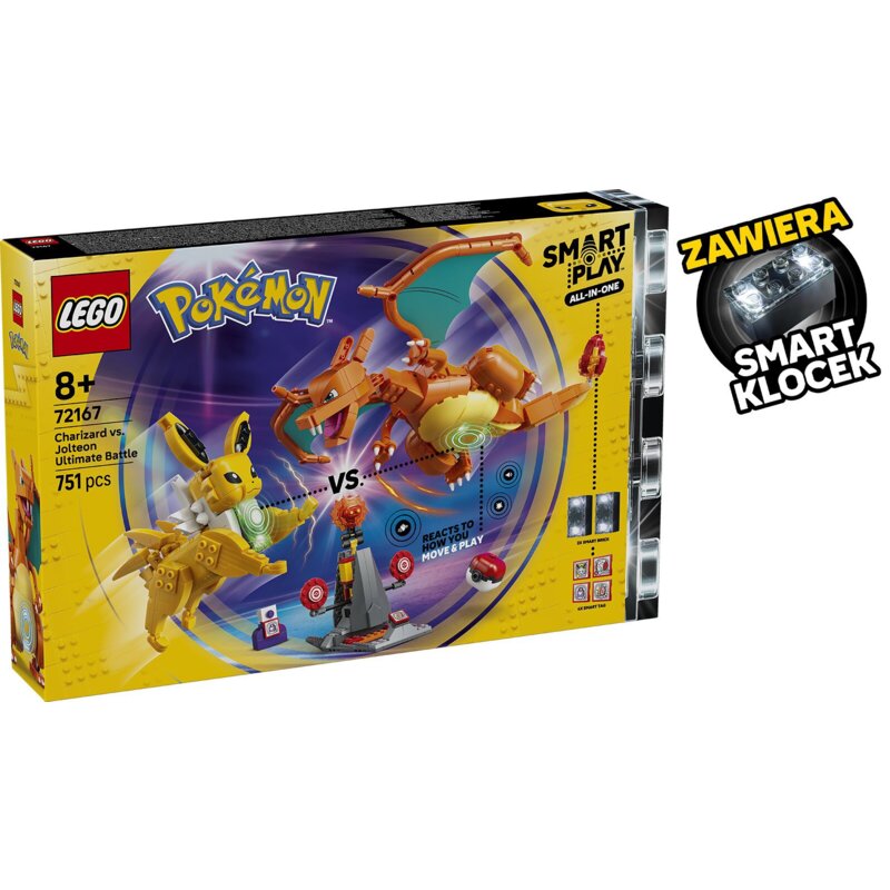 LEGO 72167 Pokémon SMART Play Charizard kontra Jolteon — ostateczna bitwa