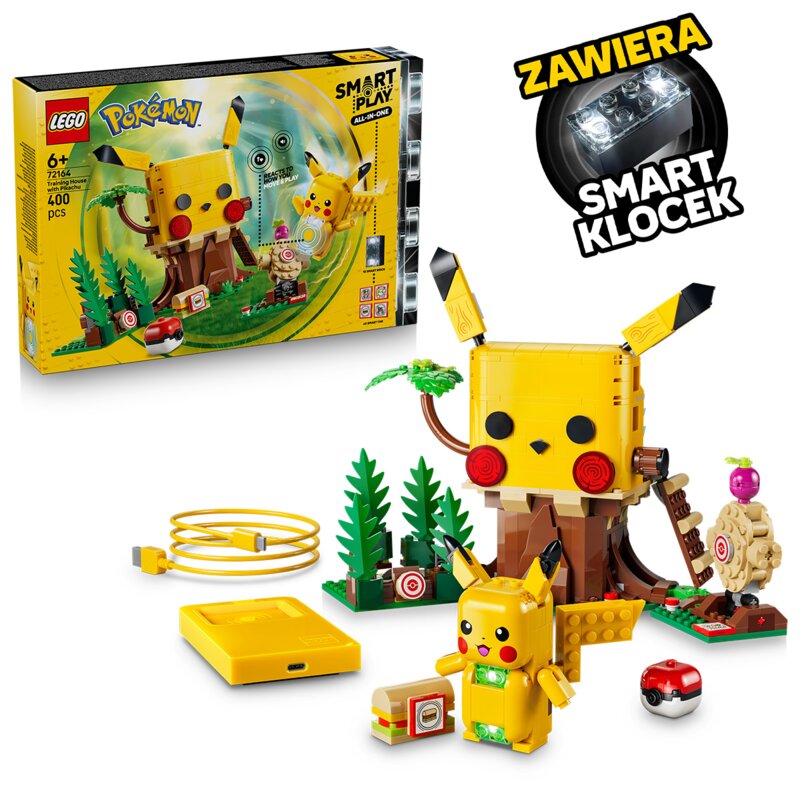 LEGO 72164 Pokémon SMART Play Dom treningowy z Pikachu