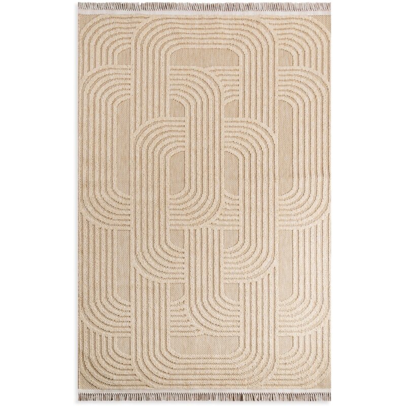 Dywan EUROFIRANY Linea2 80 x 150 cm Beżowy
