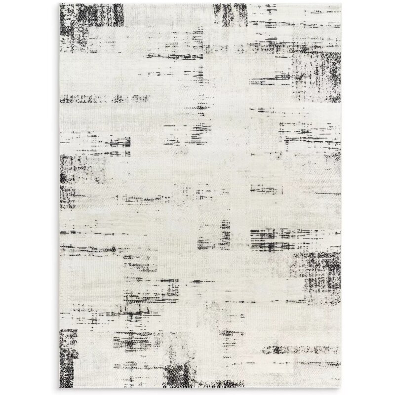 Dywan EUROFIRANY Amatis 120 x 170 cm Kremowo-czarny