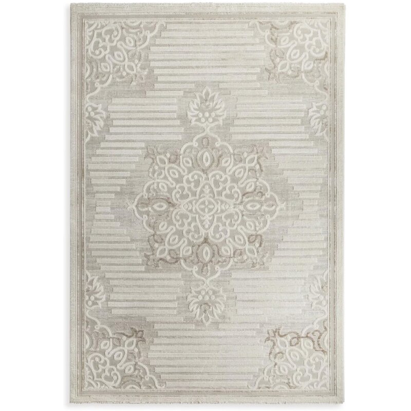 Dywan EUROFIRANY Crystal6 120 x 170 cm Beżowo-kremowy