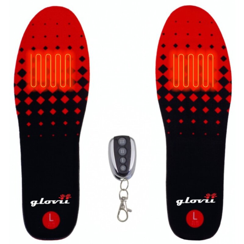 Podgrzewane wkładki do butów GLOVII GW2 (rozmiar L) Czarno-czerwony
