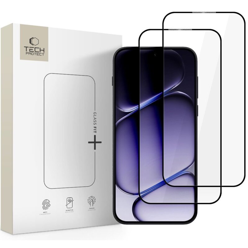 Szkło hartowane TECH-PROTECT Glass Fit+ do OnePlus Nord 6 Czarny (2 szt.)