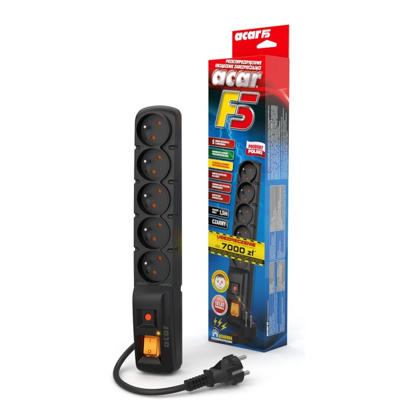 Listwa ACAR F5 FA F5CZPW W0104 (1.5 m) Czarny