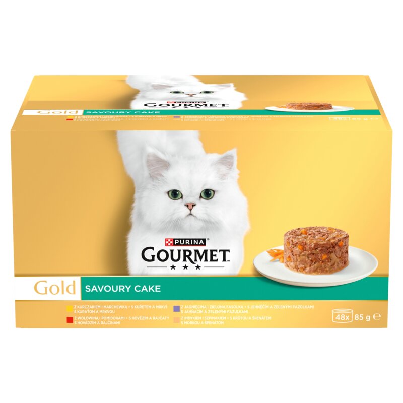 Karma dla kota GOURMET Gold Savoury Cake Mix Smaków (48 x 85 g)