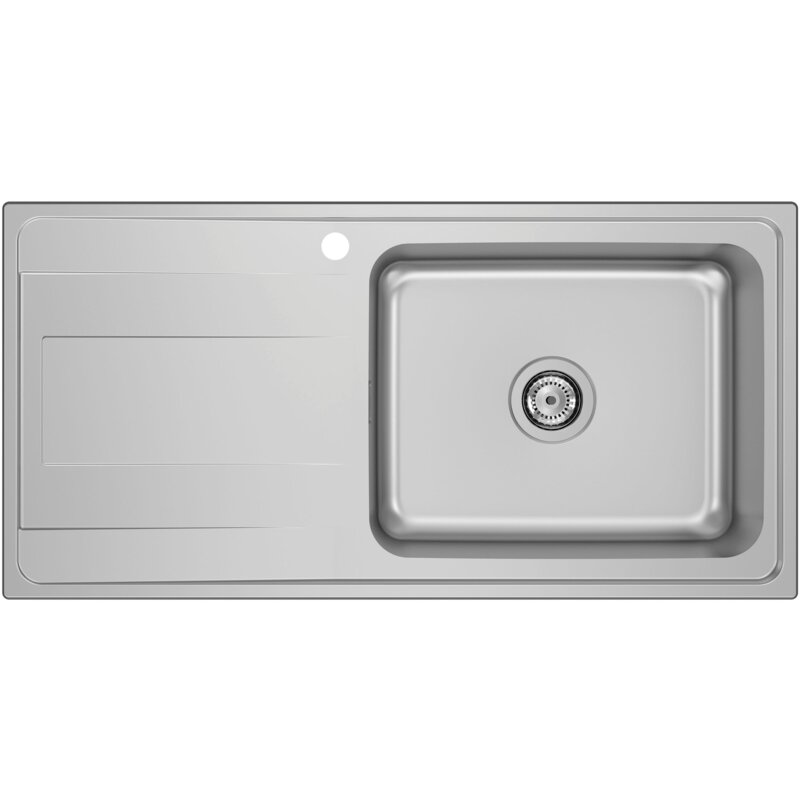 Zlewozmywak jednokomorowy z ociekaczem ROCA Budapest 100 A870N41000 Stal nierdzewna 50x100