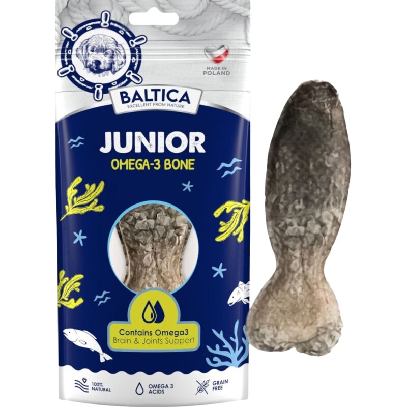 Przysmak dla psa BALTICA Junior Omega-3 Kość z dorszem 60 g