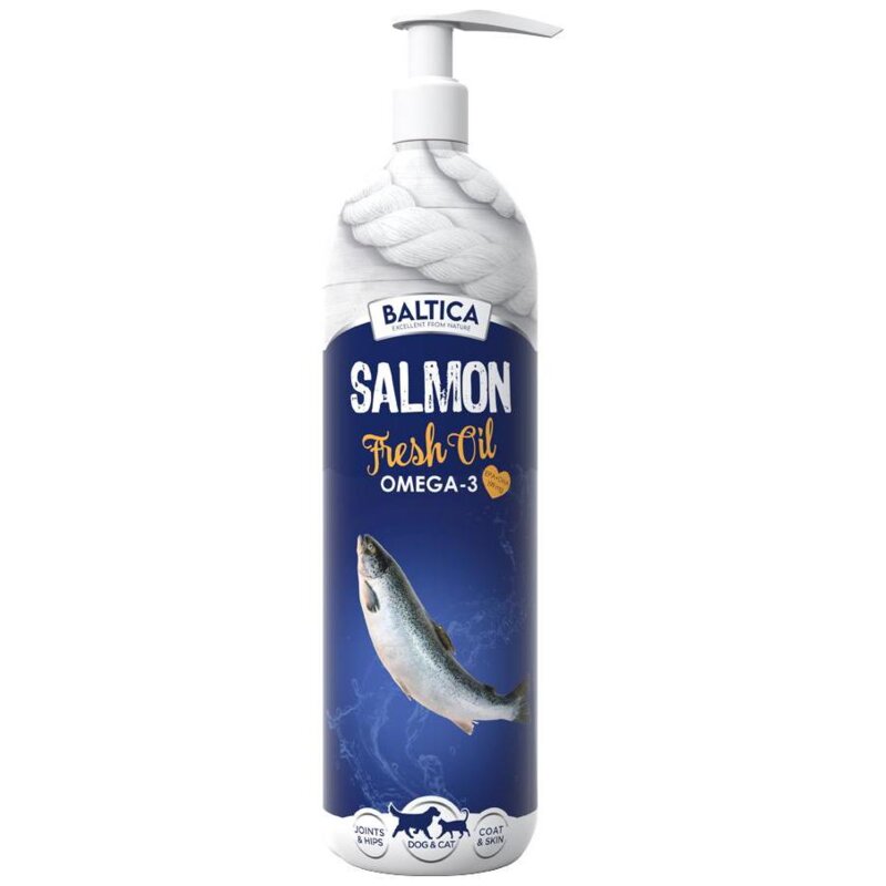 Suplement dla psa i kota BALTICA Salmon Fresh Oil 1000 ml