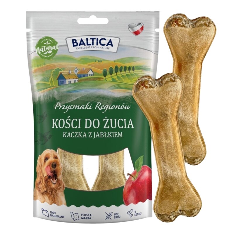 Przysmak dla psa BALTICA Smaki Regionów Kości do żucia Kaczka z jabłkiem 150 g