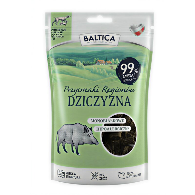 BALTICA Przysmaki regionu Dziczyzna Mono - przysmak dla psa - 80g