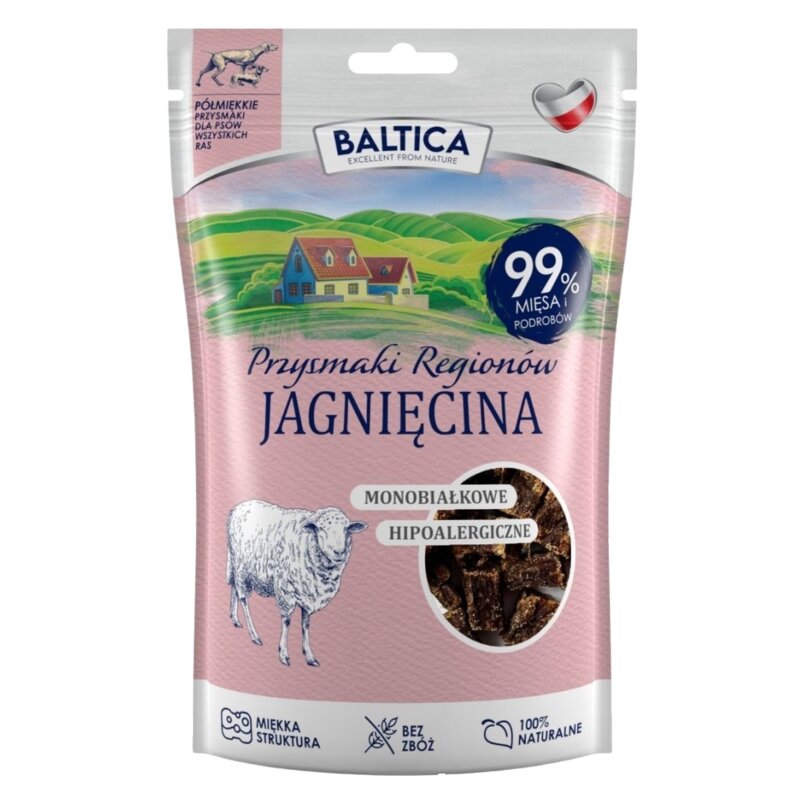 BALTICA Przysmaki regionów Mono Jagnięcina - przysmak dla psa - 80g