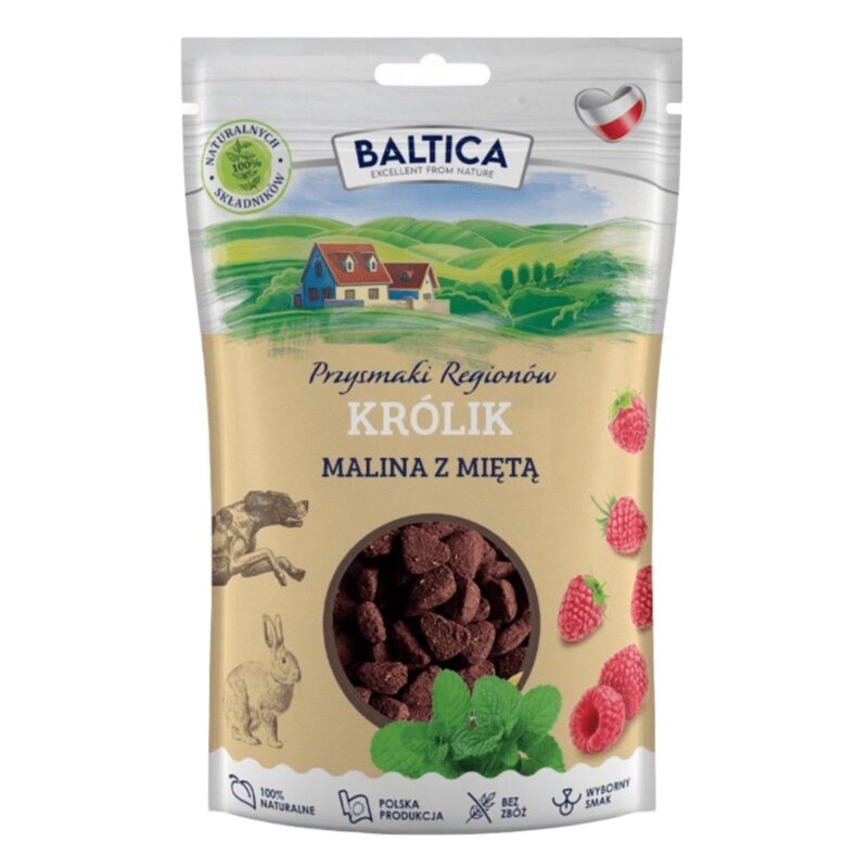 Przysmak dla psa BALTICA Smaki Regionów Królik z maliną i miętą 100 g