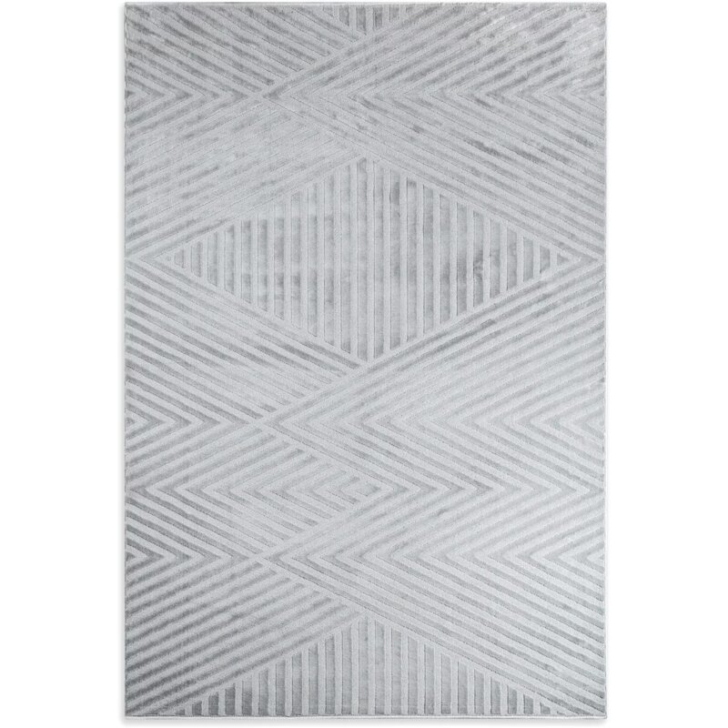 Dywan EUROFIRANY Nova1 60 x 100 cm Srebrny